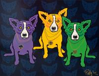 George Rodrigue Mardi Gras Dogs Screenprint, Signed Edition - Sold for $2,500 on 10-10-2020 (Lot 336a).jpg